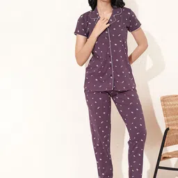QUIRA Women Printed Pure Cotton Night Suit-picture-34