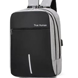 True Human Anti-Theft USB Charging Port Backpack With Combination Lock-30