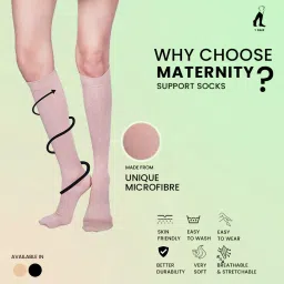 Sorgen SMSS0312 Beige Maternity Support Socks for Reduce Pain And Swelling During Pregnancy (Medium)-image-84