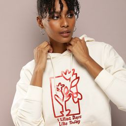 Kook N Keech Women Graphic Printed Hooded Sweatshirt-image-90