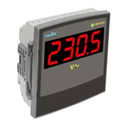 Radix Voltmeter 3 Phase 4-Digit, 7-Segment 1 Inch (25.4 Mm), Red Led Display, REX305-0