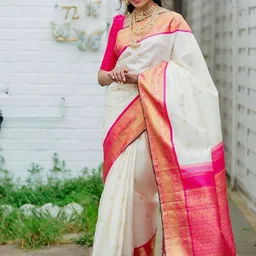 AMRUTKALA SAREES Woven Design Zari Banarasi Saree-image-95