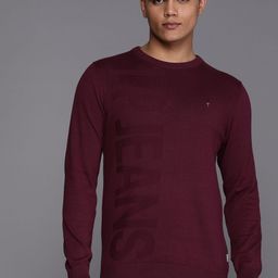 Louis Philippe Jeans Self Design Pure Cotton Pullover-image-130