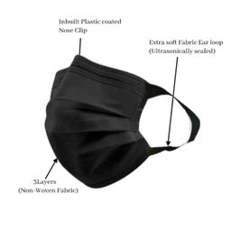 7Shield Disposable Surgical 3Ply Unisex Mask - Ultra Soft Fabric Wide Ear Loop, Comfortable, Inbuilt Plastic Coated Nose Pin, CE and ISO Certified, Convenient Box Pack image 2