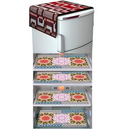 LooMantha 5-Pcs Orange & Maroon Printed Refrigerator Covers-image-71