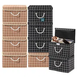 Kuber Industries Brown Set of 6 Reusable Drawer Organiser Organisers-36