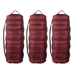Kuber Industries Maroon 3 Pieces Water Resistant Shoes Organisers-image-69
