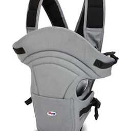 Chinmay Kids 3 in 1 Premium Baby Carrier Bag With Adjustable Strap & Head Support Line Black Grey-32
