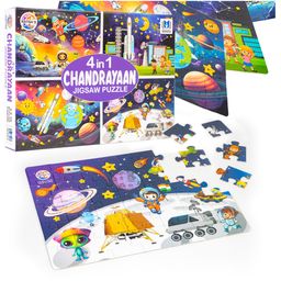 Ratnas 4 in 1 Chandrayaan  Jigsaw Puzzle Multicolour -  35 Pieces Each-image-14