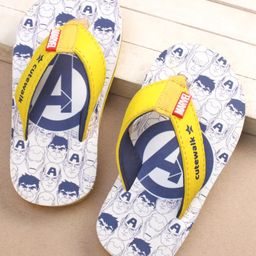 Cute Walk by Babyhug Marvel Avengers Printed Slip On Flip Flops - Navy Blue-image-19
