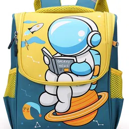 Little Surprise Box Astronaut print Flap Pre Toddlers Nursery School Backpack Blue - 13 Inch-picture-39