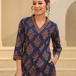 Rain & Rainbow Print Cotton Top-image-94