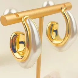AKISON JEWELS Gold-Plated Half Hoop Earrings-image-79