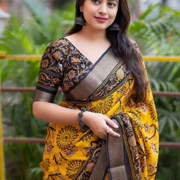 DIVASTRI Ajrak Block Zari Saree image 4