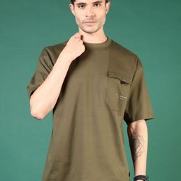 V-Mart Men Solid Round Neck Cotton Relaxed Fit T-shirt-image-67