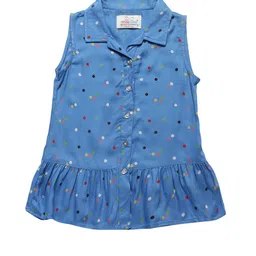YOUNG BIRDS Polka Dot Print Shirt Style Top-picture-26
