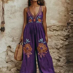 Routes by All About You Linen Printed Basic Jumpsuit-28