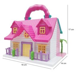 Sanjary Doll House Building (2 Room Set) Playset with Furniture & Accessories with Bedroom Set of 18 Toy for kids  - Color & Design May Vary image 5