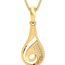 KUBERBOX Kelly 18KT Gold Diamond-Studded Pendant 0.88 gm-image-79