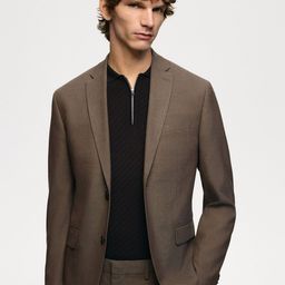 H&M Slim Fit Single-Breasted Jacket-image-100
