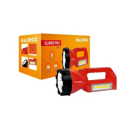 Halonix Glimer Pro Rechargeable Torch 5 W Battery Powered, Red & Black-35