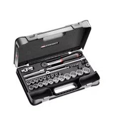 FACOM 12.7 mm (1/2 Inch) Standard Socket Set 12 Point, S.446ADP (Set of 33 Pcs)-6