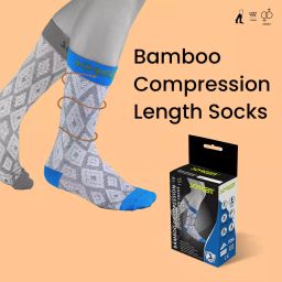 Sorgen SSDY0033 Compression Bamboo Crew Length Socks (Large)-11