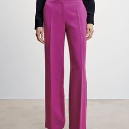 MANGO Women Magenta High-Rise Trousers-image-50
