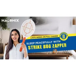 Halonix Strike Bug Zapper with Rechargeable 400 mAh Battery, Orange image 2