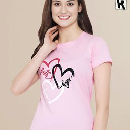 Mast & Harbour Women Typography 2 Printed Applique T-shirt-image-92