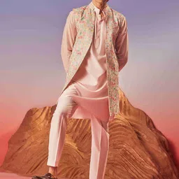 Eleven Brothers Men Geometric Chanderi Silk Anarkali Kurta-picture-10