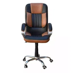 Ergonomica High Back Leatherette Office Revolving Chair/Manager Chair Black & Brown, ER69-image-95