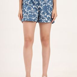 Divena Women Floral Printed Mid-Rise Cotton Shorts-picture-50