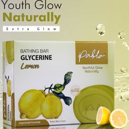PABLO Set Of 12 Glycerine Lemon Bath Soaps For Glowing & Smooth Skin -54gm each image 2