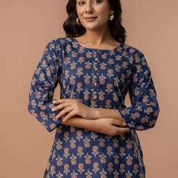 FERANOID Floral Printed Pure Cotton Kurti-picture-33