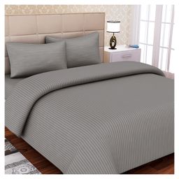 SEJ by Nisha Gupta Cotton California King Bedsheet Set With Pillow Cover -  Grey-image-55