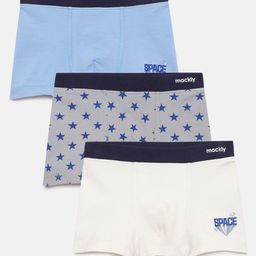 Mackly Set Of 3 Star & Space Printed Boxer Briefs - Grey & Blue-image-67
