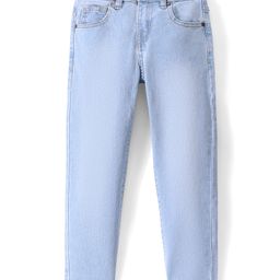 Pine Kids Ankle Length Back Elasticated Waist Jeans - Ice Blue-image-43