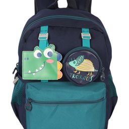 Passion Petals Unisex Croc School Backpack For Kids - Green-picture-6