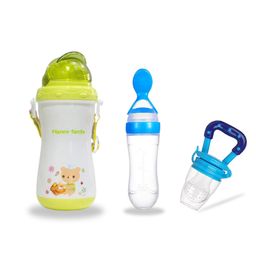 Chinmay Kids Soft Straw Feeding Sipper Anti Spill for Kids With Fruit Feeder And Soother - Made of Food-Grade Material, 100% free of BPA (Green-Blue-Blue)-image-54