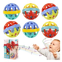 Fiddlerz Baby Rattles Toys for New Born Babies Colorful Attractive Plastic Non Toxic Shake & Grab Rattle Set for Kids Girls Boys (Multicolor) pack of 6-18
