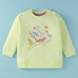 Zero Cotton Knit Full Sleeves Winter T-Shirt with CaterpillarPrint - Light Green-picture-14