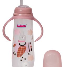 Adore WALES! The Stylish Baby Straw Sipper with Gravity Ball & Twin Handle 250ml- Pink-21