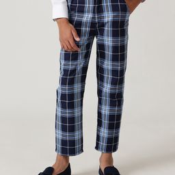One Friday Checked Trousers - Blue-image-36