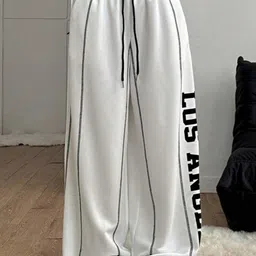 TABADTOD Women Striped Relaxed Loose Fit Easy Wash Trousers-image-84