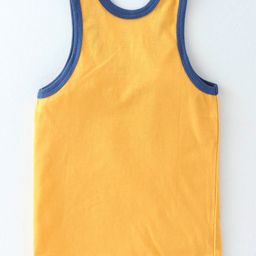 Simply Interlock  Sleeveless Set Of Vest With Basketball Print Pack Of 3 - Red Yellow & Blue image 3
