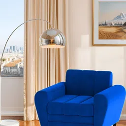 Torque Blue Small Cozy Sofa Couch 1 Seater Sofa Set-image-74