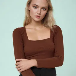 Dream Beauty Fashion Women Square Neck Fitted Regular Top-picture-24
