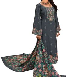 DRAVINAM Trends Ethnic Motifs Printed Pashmina Unstitched Dress Material-image-47
