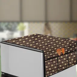 The Furnishing Tree Brown Plastic Refrigerator Cover-56
